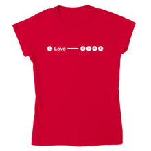 Load image into Gallery viewer, Love Line . T-shirt Women Classic Crewneck Red
