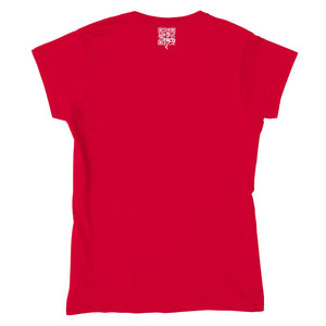 Love Line . T-shirt Women Classic Crewneck Red