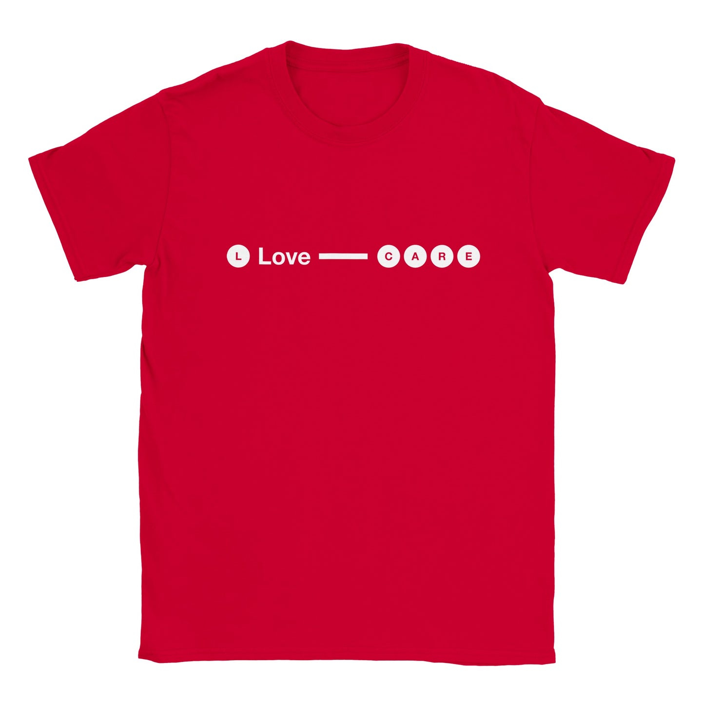 Love Line . T-shirt Kids Classic Crewneck Red