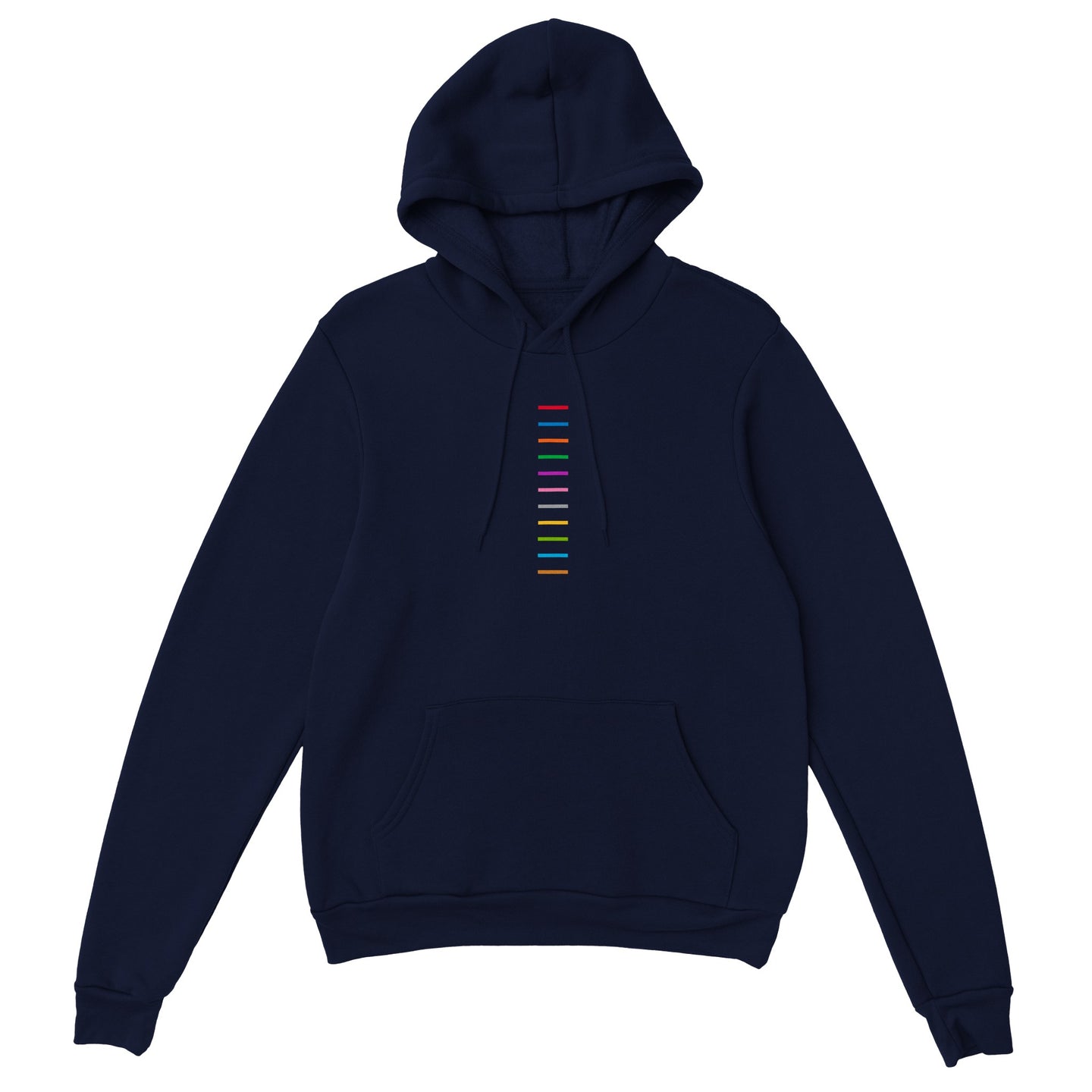 Feel The Colors . Hoodie Unisex Pullover Navy