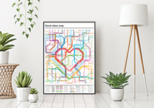 Load image into Gallery viewer, Good Vibes Map . Poster Premium Semi-Glossy Paper
