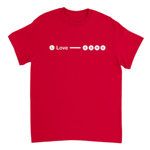Love Line . T-shirt Unisex Classic Crewneck Red