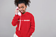 Load image into Gallery viewer, Love Line . Hoodie Kids Pullover Red
