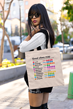 Load image into Gallery viewer, Good Vibes Map . Tote Bag Natural
