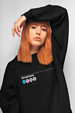 Load image into Gallery viewer, Greatness . Sweatshirt Unisex Classic Cewwneck Black
