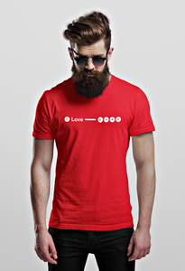 Love Line . T-shirt Unisex Classic Crewneck Red
