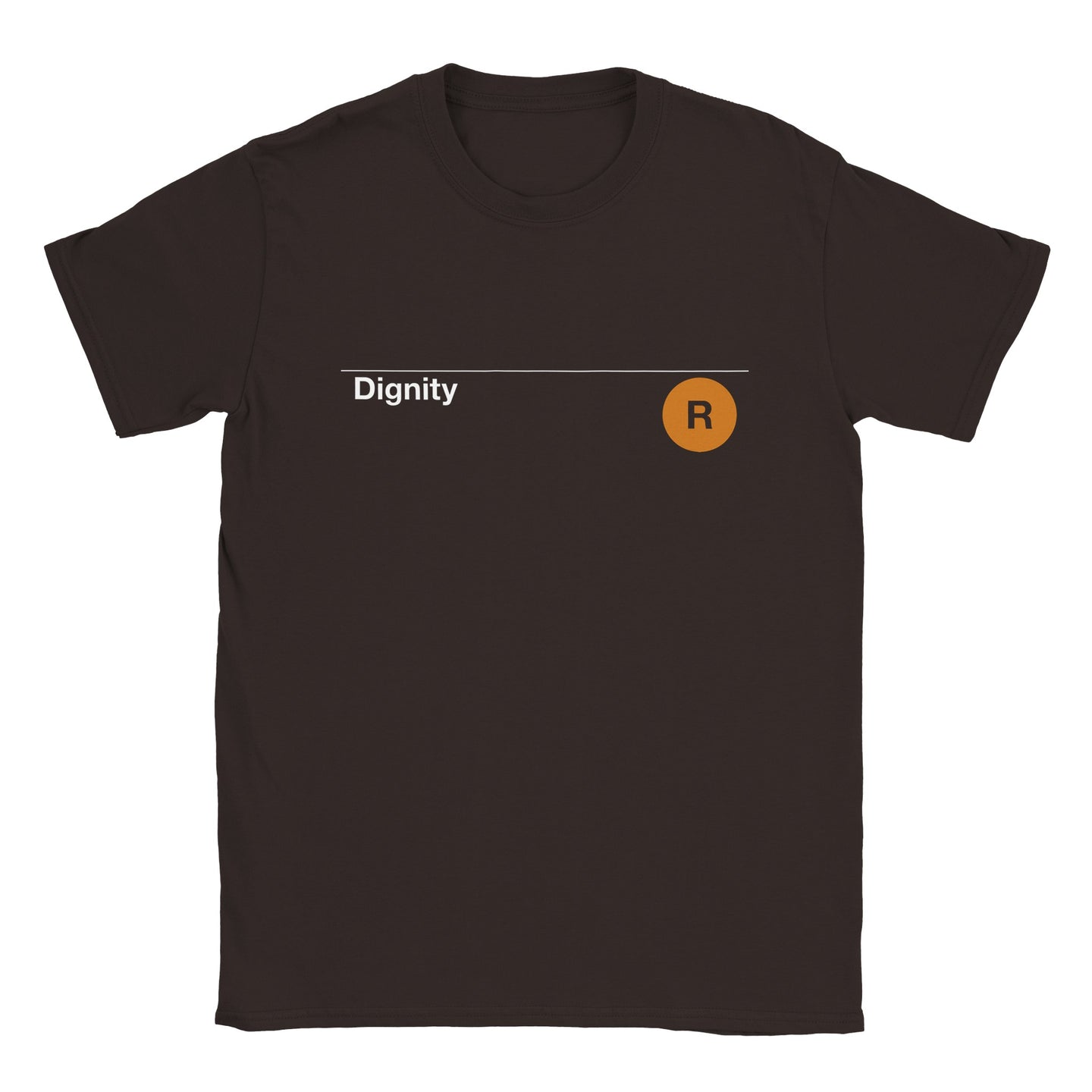 Dignity . T-shirt Unisex Classic Crewneck Brown