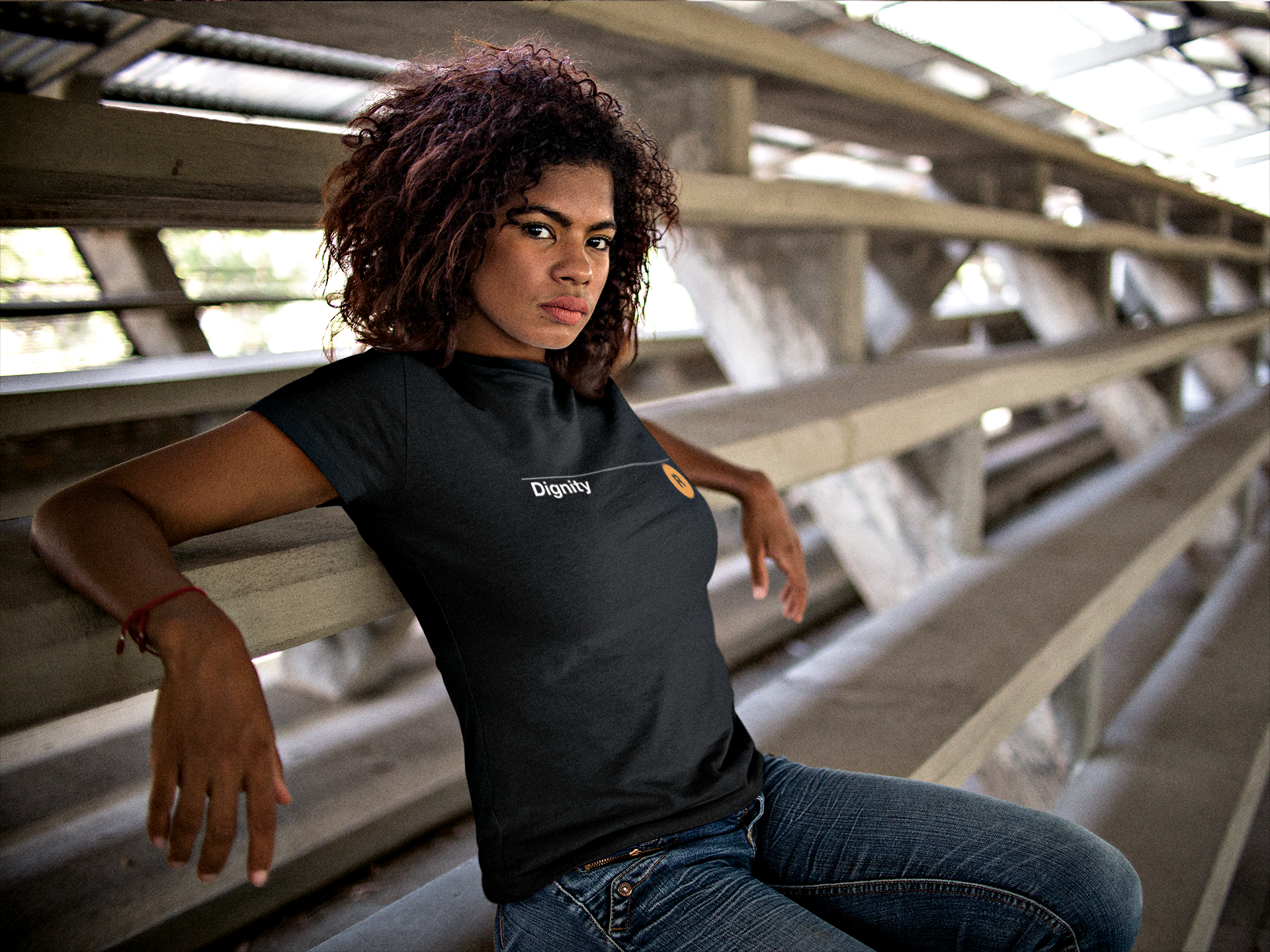 Dignity . T-shirt Women Classic Crewneck Black – Kosmic Design